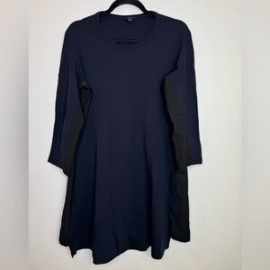 COS mix media navy cotton Dress size XS
